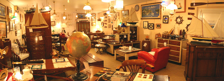 Photo intérieure du Nautilus à Paimpol - décoration marine